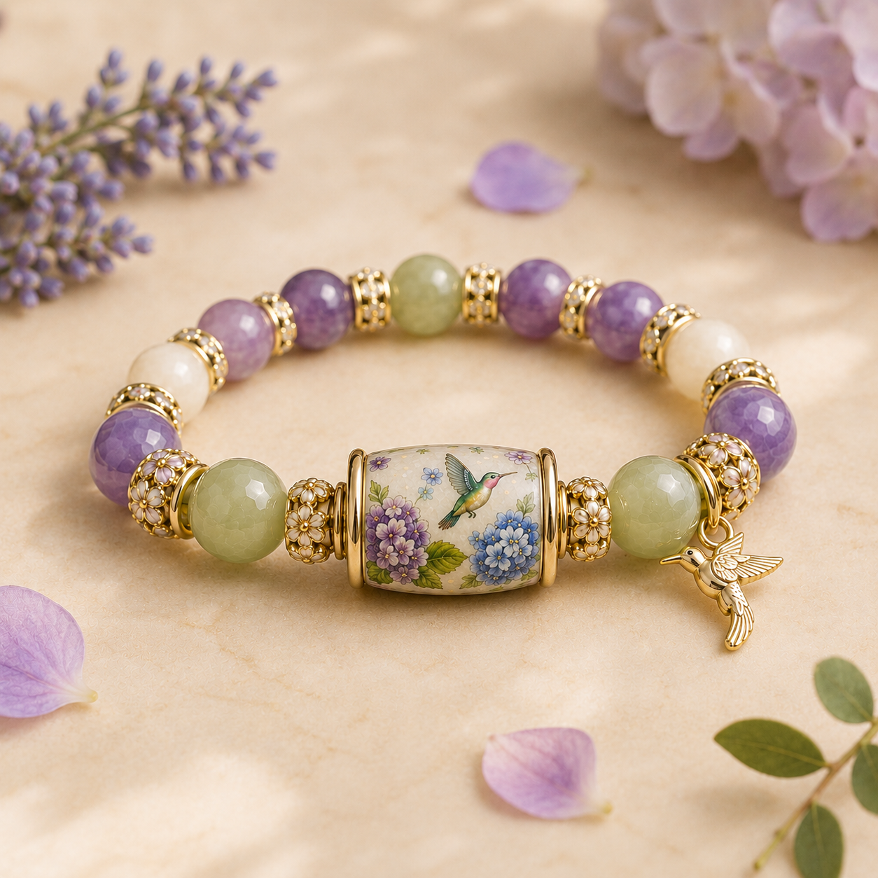 💜Hummingbird Garden Faith Bracelet 🌸 | 2026 Limited Edition Bracelet - With Gift Box