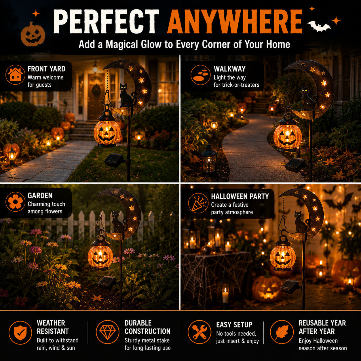 🎃 Pumpkin Moon Garden Stake Light (📦Buy 2 Free Shipping)