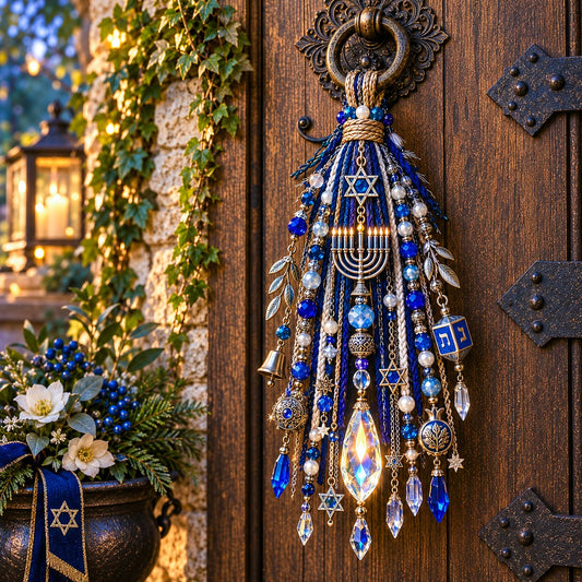 🕎 Festival of Lights Door Blessing – Hanukkah Keepsake for Home & Family