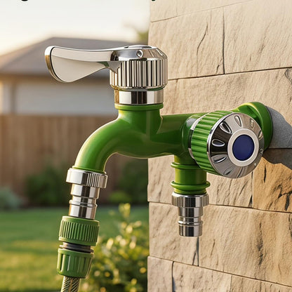 Multi-Functional Dual Outlet Water Faucet for Kitchen, Bathroom & Garden