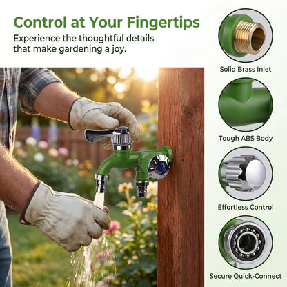 Multi-Functional Dual Outlet Water Faucet for Kitchen, Bathroom & Garden