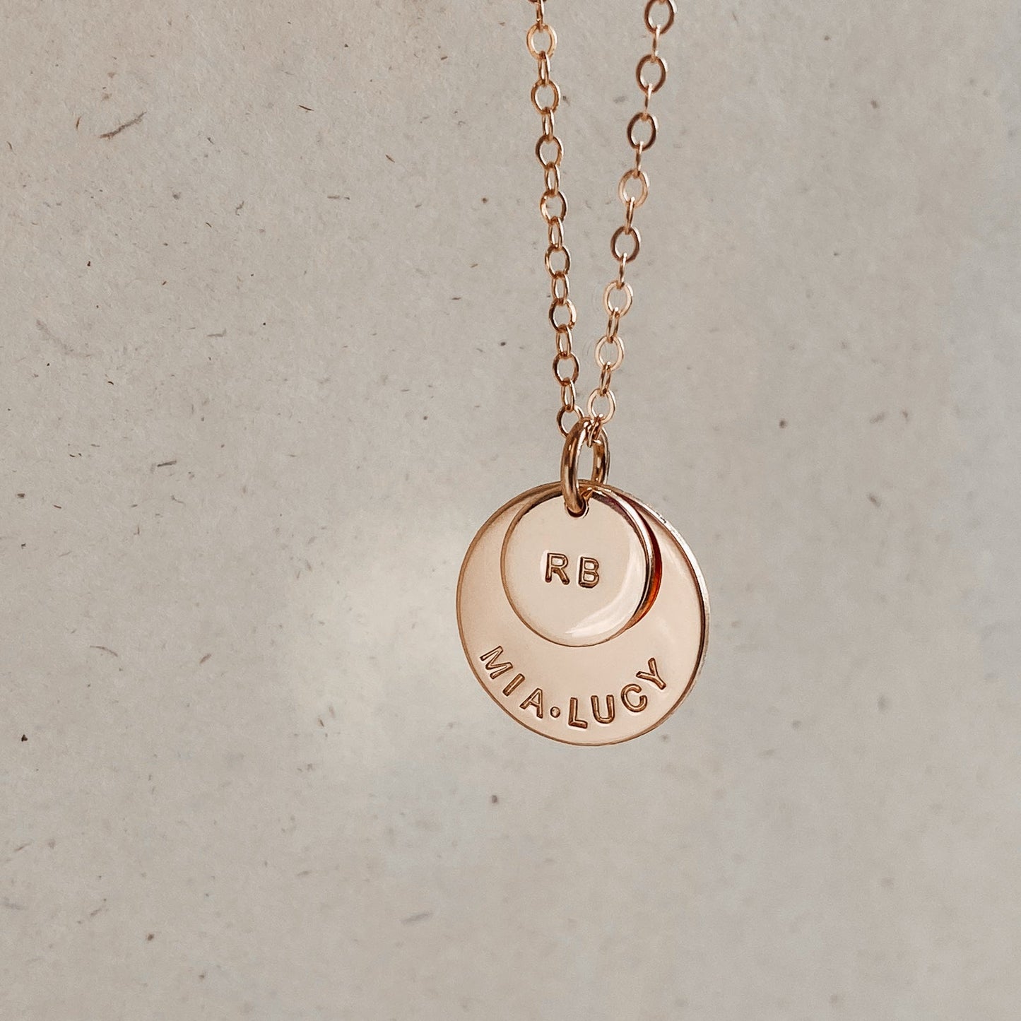 Large & Small Stacking Pendant Necklace