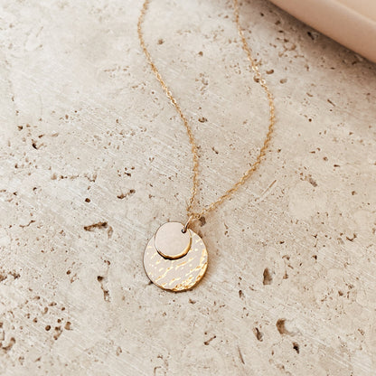 Large & Small Stacking Pendant Necklace