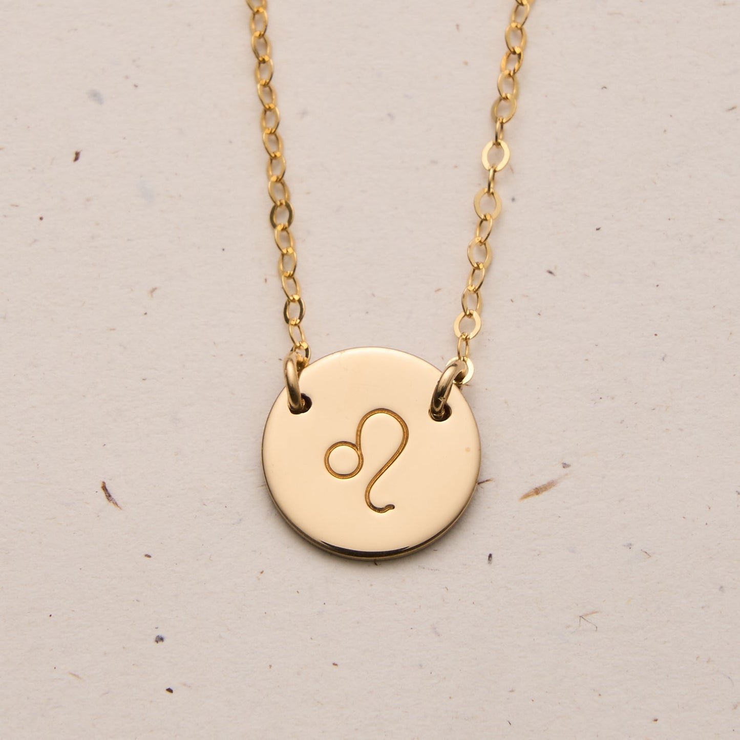 Star Sign Necklace • Medium Double Hole Pendant Necklace