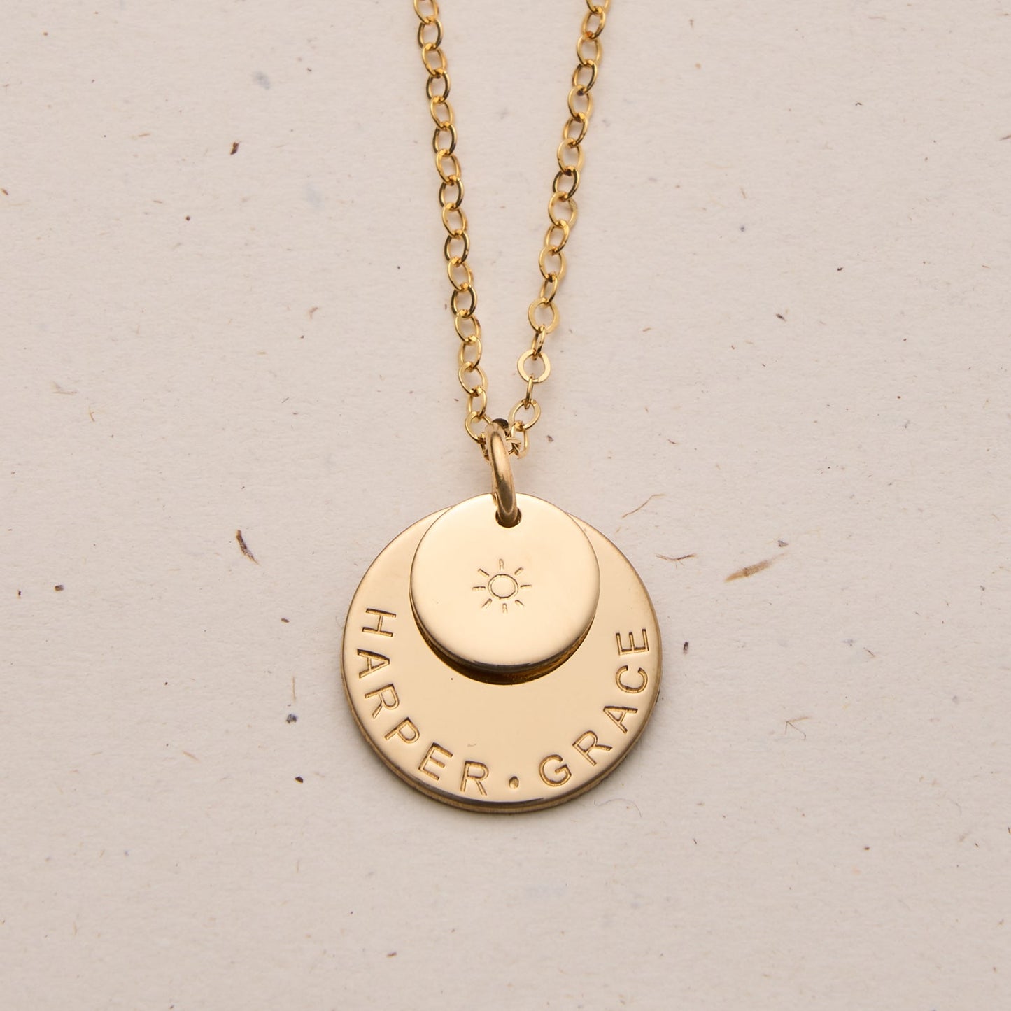 Large & Small Stacking Pendant Necklace