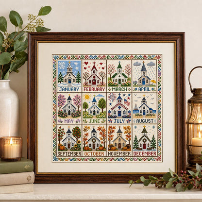 🔥 LAST DAY 49% OFF - 12-Month Cross Stitch Kit