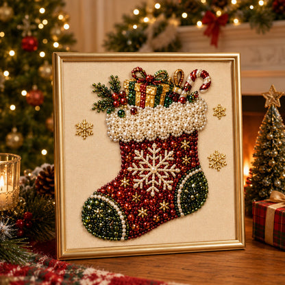 🎄 DIY Christmas Pearl Diamond Painting Art Kit With Frame (📦Buy 2 Free Shipping)