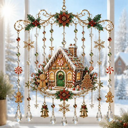 🦌🎄Handmade Christmas Stained Glass Window Hanging | ✨Bring Christmas Magic Home