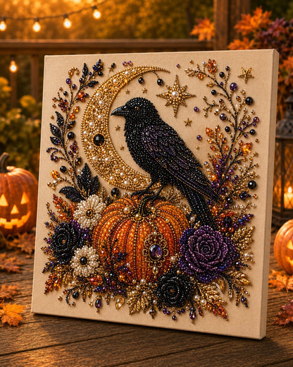 👻✨ Halloween Pearl Art DIY Kit With Frame – Turn Tiny Pearls into Spooky-Cute Magic (📦Buy 2 Free Shipping)