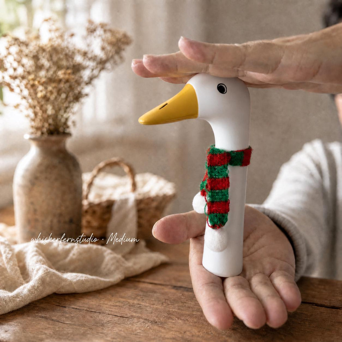 🦢Hand-Painted Resin Peeking Goose Garden Stakes