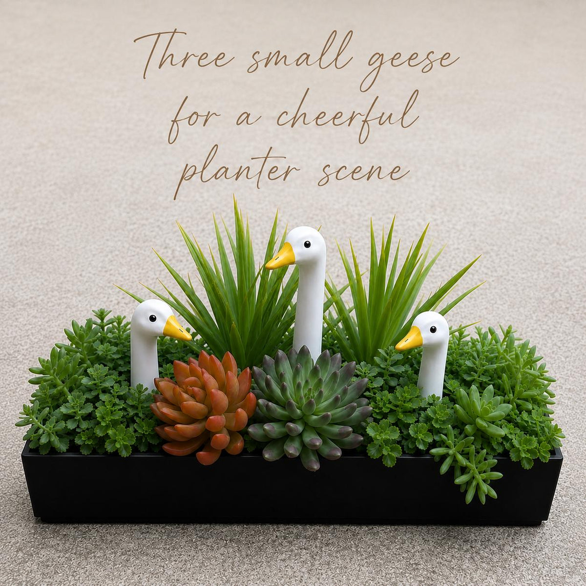 🦢Hand-Painted Resin Peeking Goose Garden Stakes
