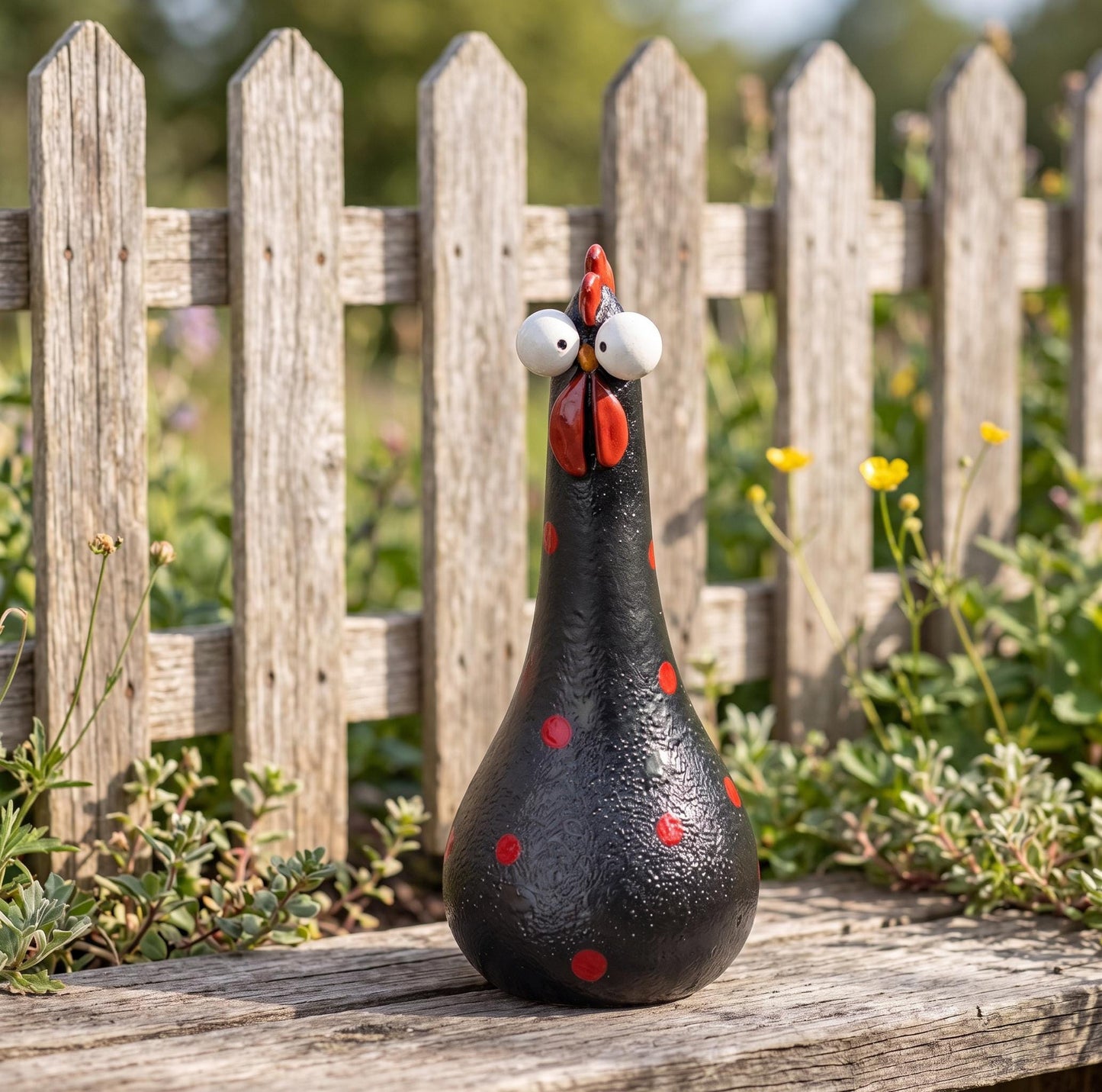 🐔Handcrafted Colorful Polka Dot Chickens