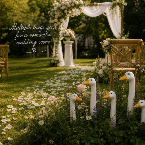 🦢Hand-Painted Resin Peeking Goose Garden Stakes