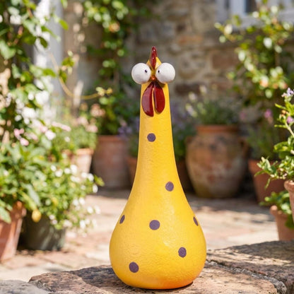 🐔Handcrafted Colorful Polka Dot Chickens