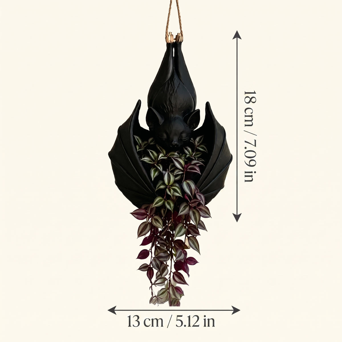 🦇 Halloween Bat Hanging Planter | Gothic Plant Decor