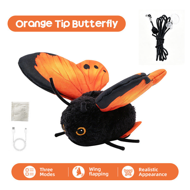 Interactive Electric Butterfly & Bluebird Cat Toy - 3 Flying Modes USB Rechargeable Teaser