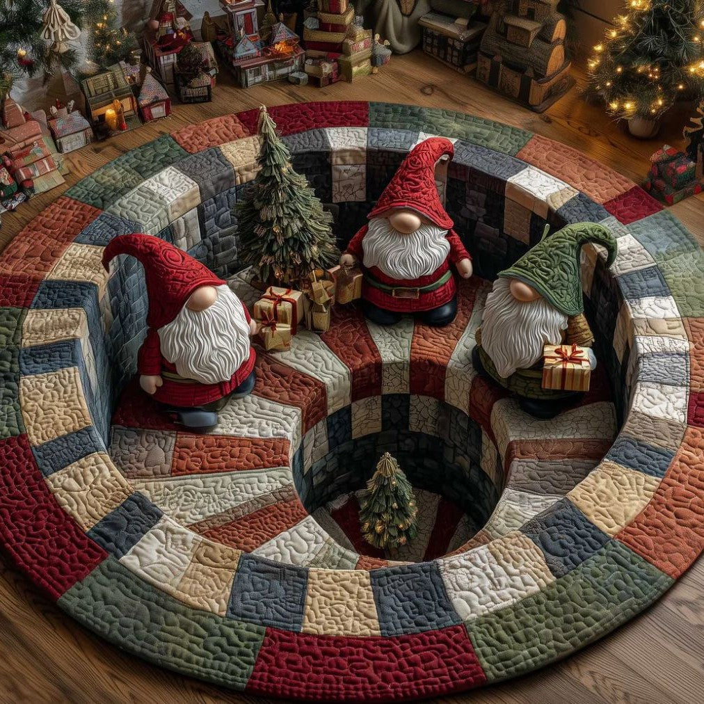 Christmas Santa 3D Optical Illusion Rug