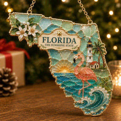American State Heritage Christmas Hanging Ornament
