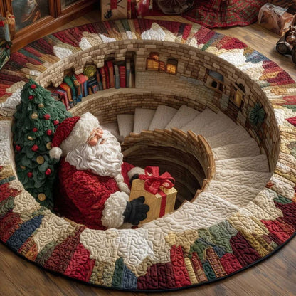 Christmas Santa 3D Optical Illusion Rug