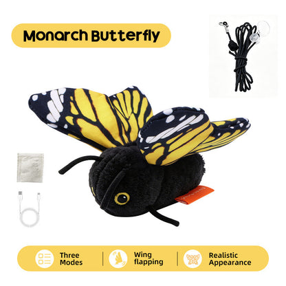 Interactive Electric Butterfly & Bluebird Cat Toy - 3 Flying Modes USB Rechargeable Teaser