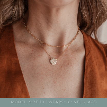 Star Sign Necklace • Medium Double Hole Pendant Necklace