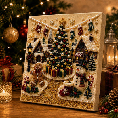 🎄 DIY Christmas Pearl Diamond Painting Art Kit With Frame (📦Buy 2 Free Shipping)