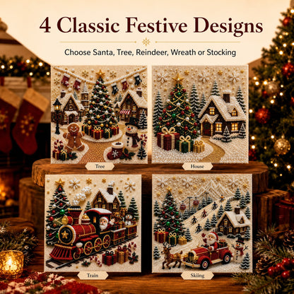🎄 DIY Christmas Pearl Diamond Painting Art Kit With Frame (📦Buy 2 Free Shipping)