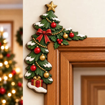 Christmas Peekaboo Door Frame Corner Decor – 3D Holiday Character Decoration