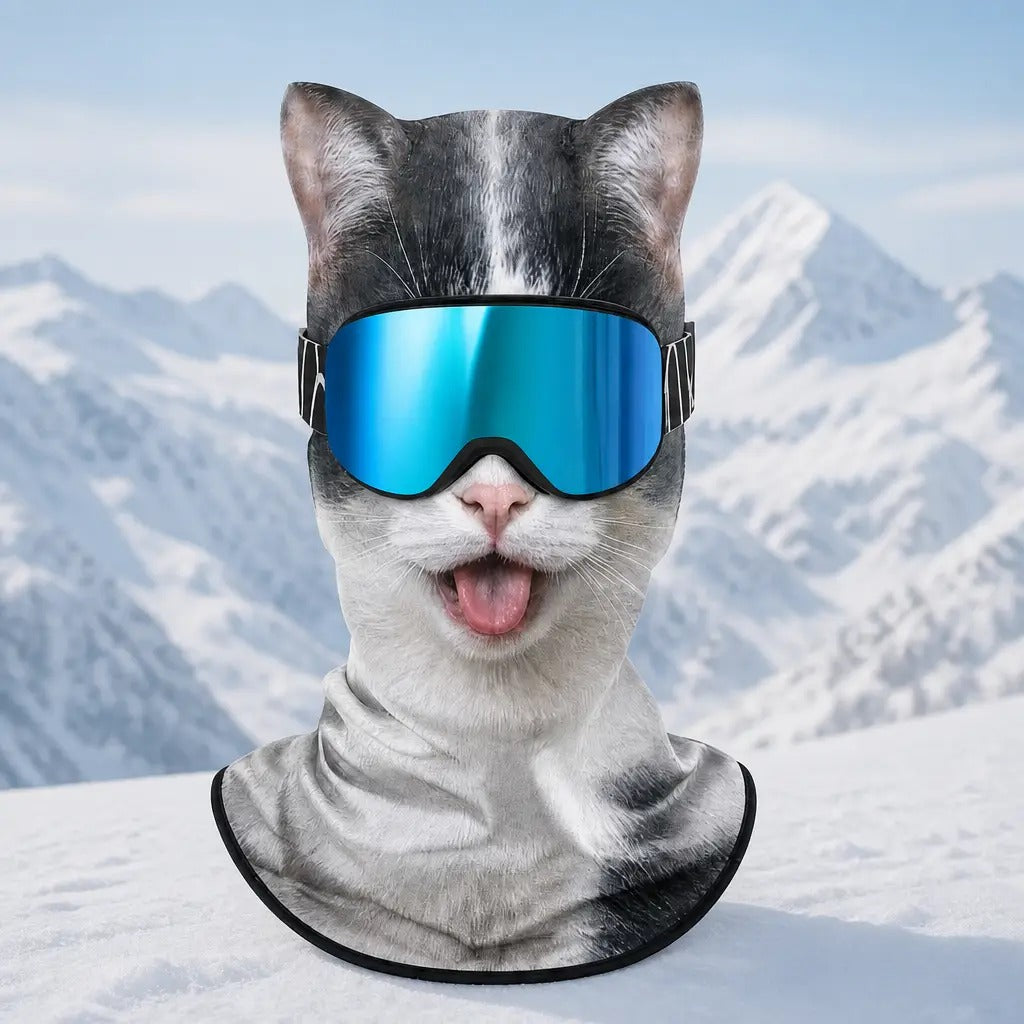 WildFace Animal Ski Mask – Funny Fleece Balaclava for Skiing & Snowboarding