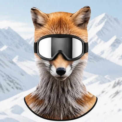 WildFace Animal Ski Mask – Funny Fleece Balaclava for Skiing & Snowboarding
