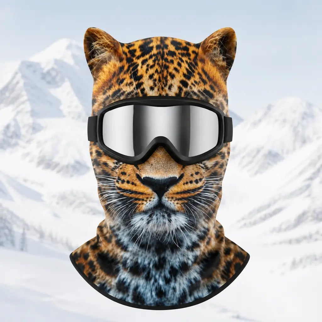 WildFace Animal Ski Mask – Funny Fleece Balaclava for Skiing & Snowboarding