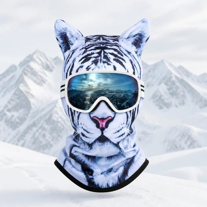 WildFace Animal Ski Mask – Funny Fleece Balaclava for Skiing & Snowboarding