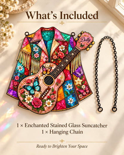 💃 Handmade “Coat of Many Colors” Stained Glass Suncatcher