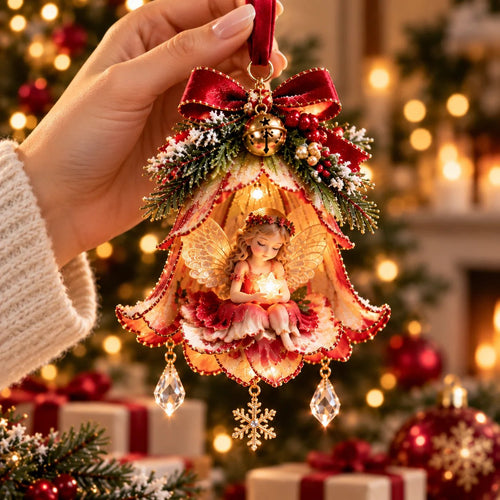 🧚‍♀️✨ Enchanted Fairy Bell Christmas Ornament