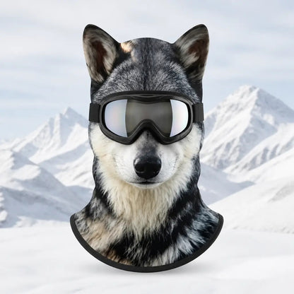 WildFace Animal Ski Mask – Funny Fleece Balaclava for Skiing & Snowboarding