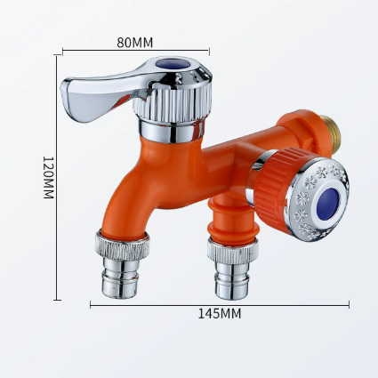 Multi-Functional Dual Outlet Water Faucet for Kitchen, Bathroom & Garden