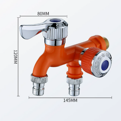 Multi-Functional Dual Outlet Water Faucet for Kitchen, Bathroom & Garden