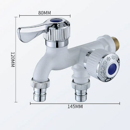 Multi-Functional Dual Outlet Water Faucet for Kitchen, Bathroom & Garden