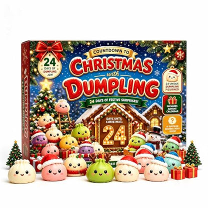 🎅2026 Christmas Squishy Advent Calendar - 24 Days Dumpling Squishies Toys