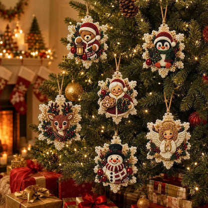 🎄Christmas Pearl Diamond Painting Pendant Kits(6 Pcs)