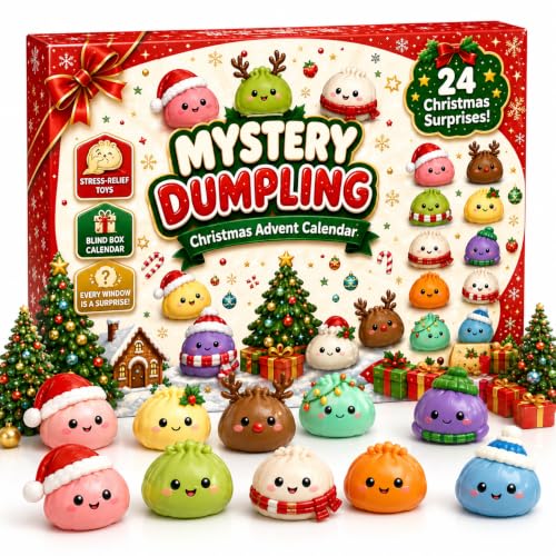 🎅2026 Christmas Squishy Advent Calendar - 24 Days Dumpling Squishies Toys