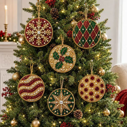 🎄Christmas Pearl Diamond Painting Pendant Kits(6 Pcs)