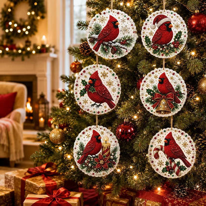 🎄Christmas Pearl Diamond Painting Pendant Kits(6 Pcs)