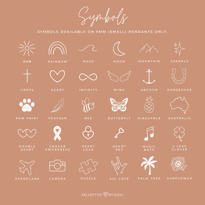 Paw Print Symbol Small Pendant Necklace