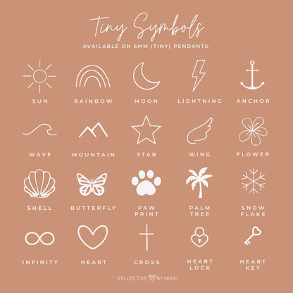 Paw Print Symbol Small Pendant Necklace