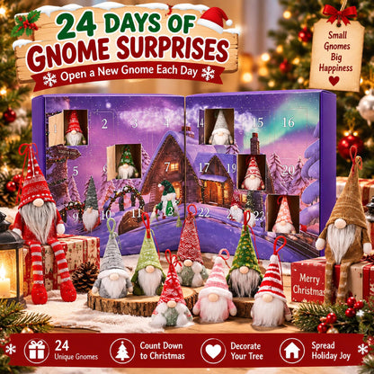 Gnome Advent Calendar 2026, 24 Days Christmas Countdown with 24 Gnomes