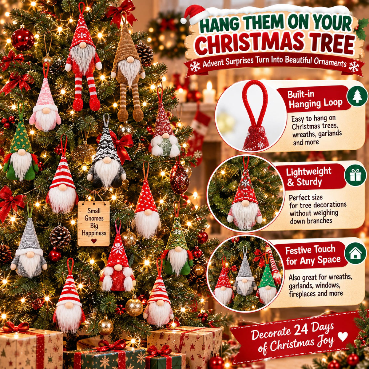 Gnome Advent Calendar 2026, 24 Days Christmas Countdown with 24 Gnomes