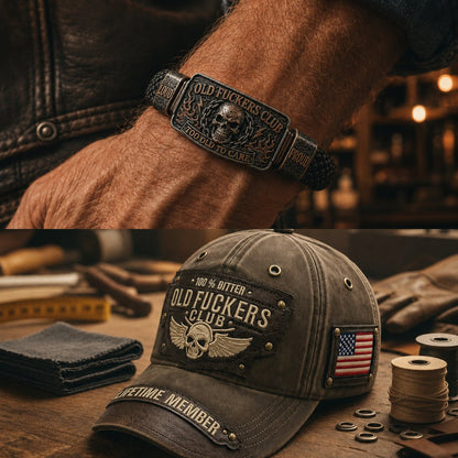 ☠️ Old Fuckers Club & Wild Freedom 🪓 | 2026 Limited Edition Vintage Bracelet - Only 17 Left