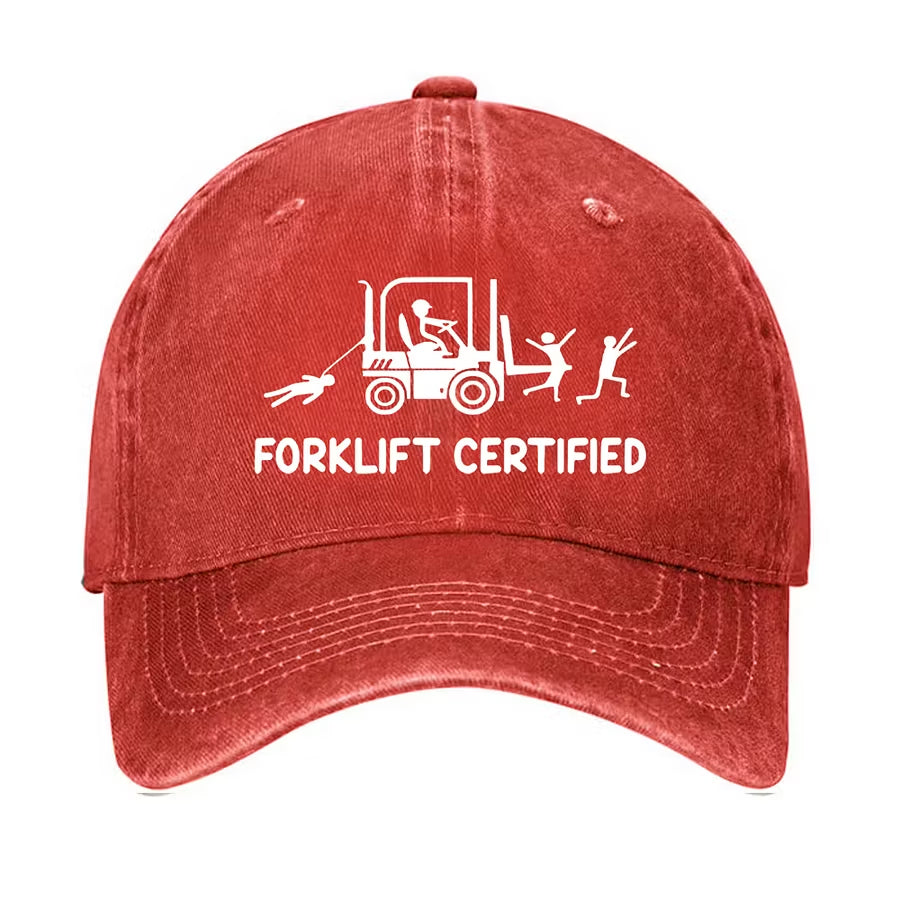 Forklift Certified Funny Warehouse Worker Embroidered Cap