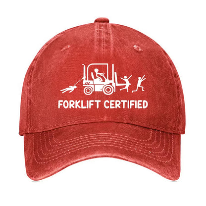 Forklift Certified Funny Warehouse Worker Embroidered Cap